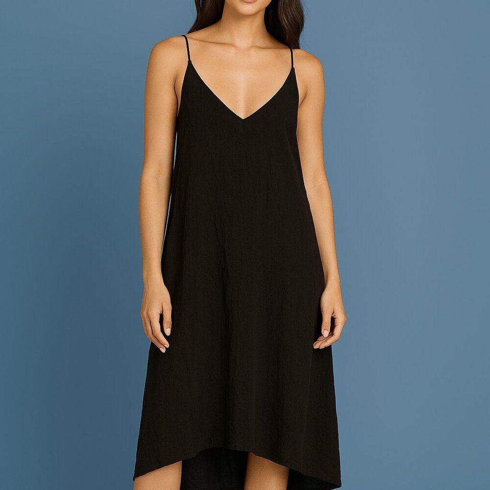TOPSHOP BLACK SLIP DRESS
